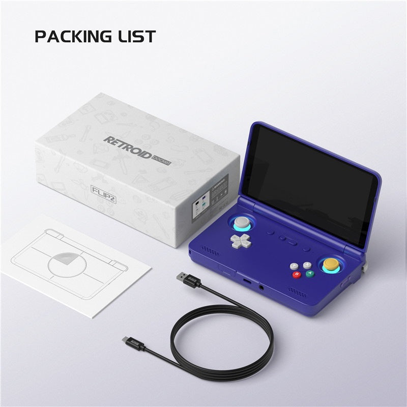 OLED Flip-screen Handheld Game Console
